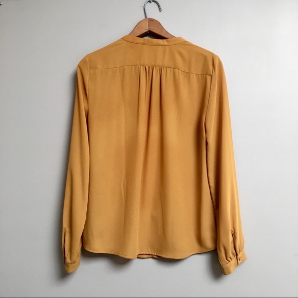 Karl Lagerfeld Paris mustard yellow blouse - Picture 6 of 8